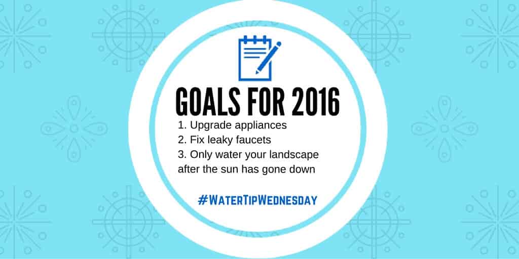 Water Tip Wednesday: Goals for 2016