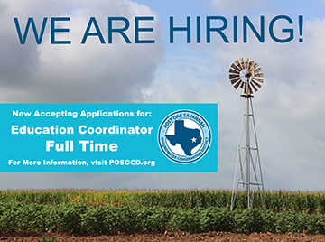 Education & Communications Coordinator, Full-time Post Oak Savannah Groundwater Conservation District.